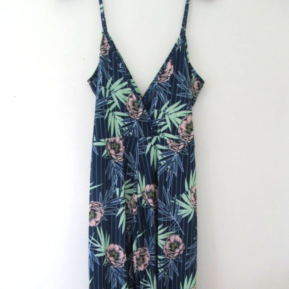 Just Be Floral Tropical Women's Resort Wear Jumpsuit Romper Sz XL